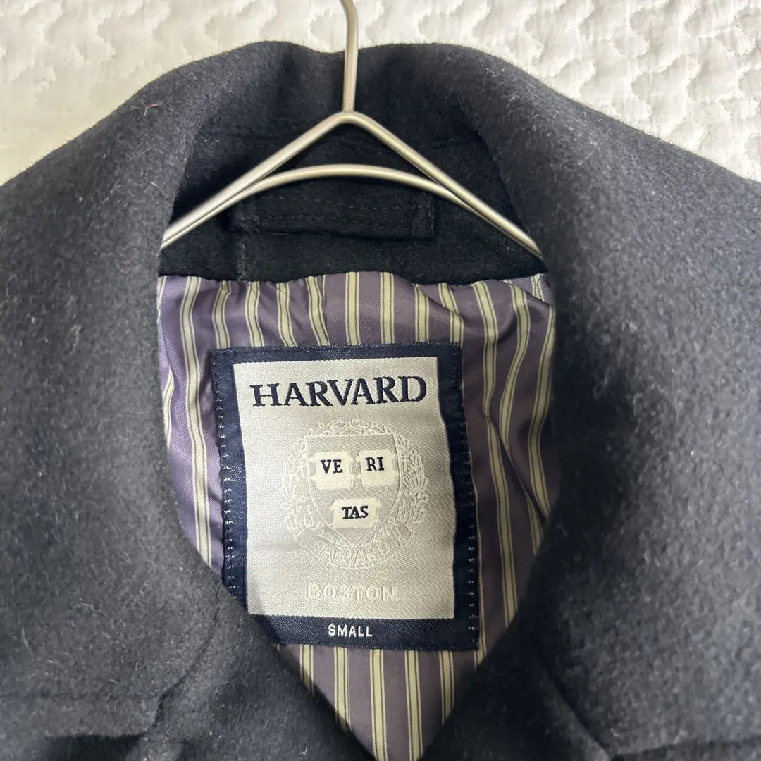 [Buen estado✨] Abrigo P de hombre HARVARD Chaquetón 90% lana Negro Commuting | 【美品✨】HARVARD メンズPコート ピーコート ウール90% ブラック通勤