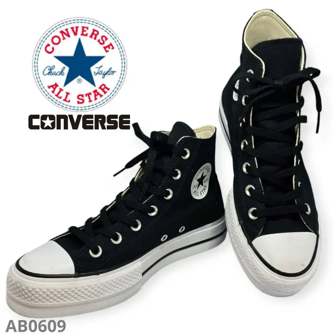 ✨Grado sin usar✨No disponible en Japón Zapatillas Converse de suela gruesa y corte alto de 24,5 cm