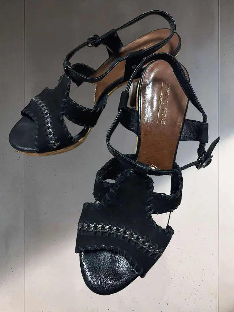 JOHNNY MOKE /Johnny MOKE LONDON Genuine Leather Sandals High Heels