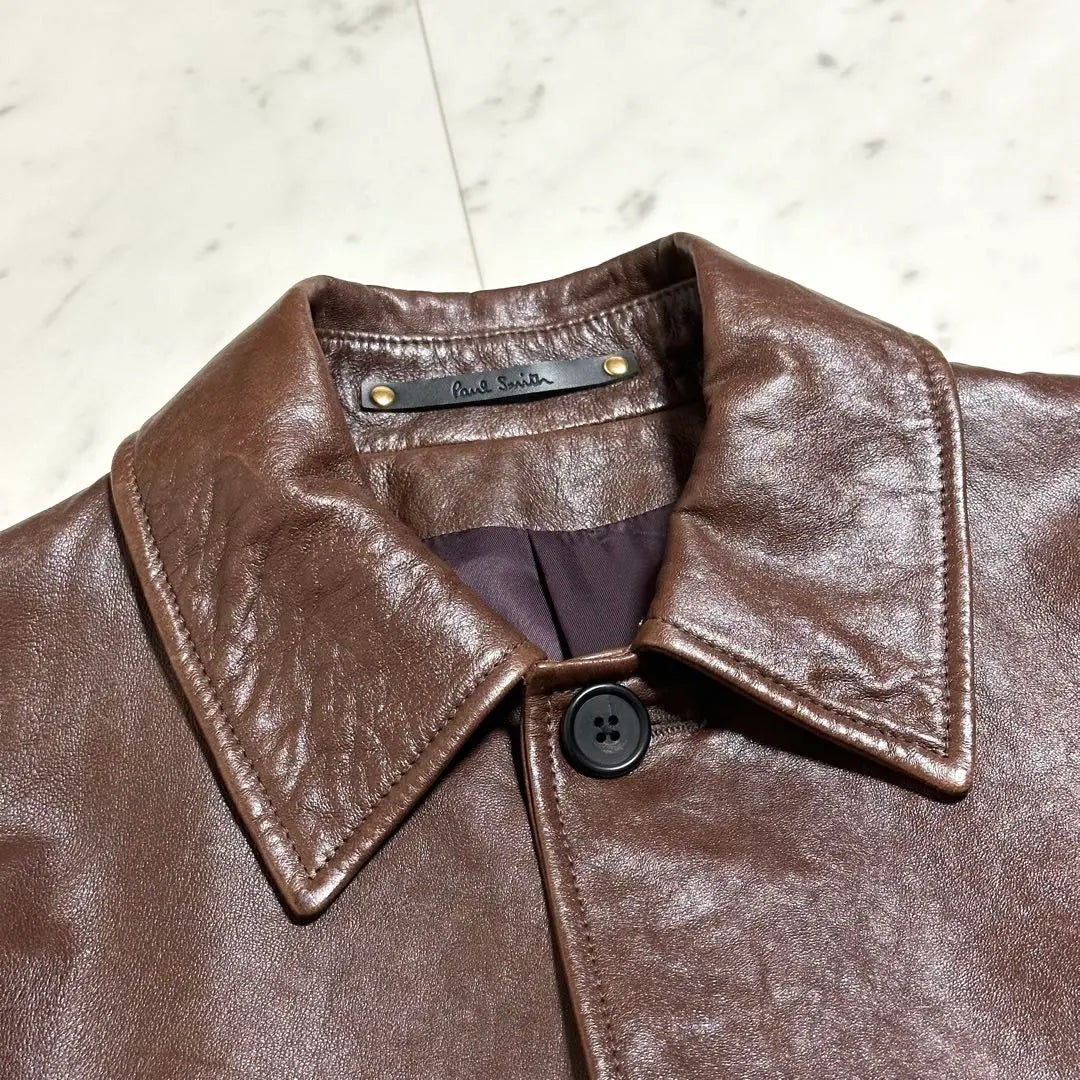 Beautiful condition Rare {Current tag} PAUL SMITH Lamb leather car coat L size