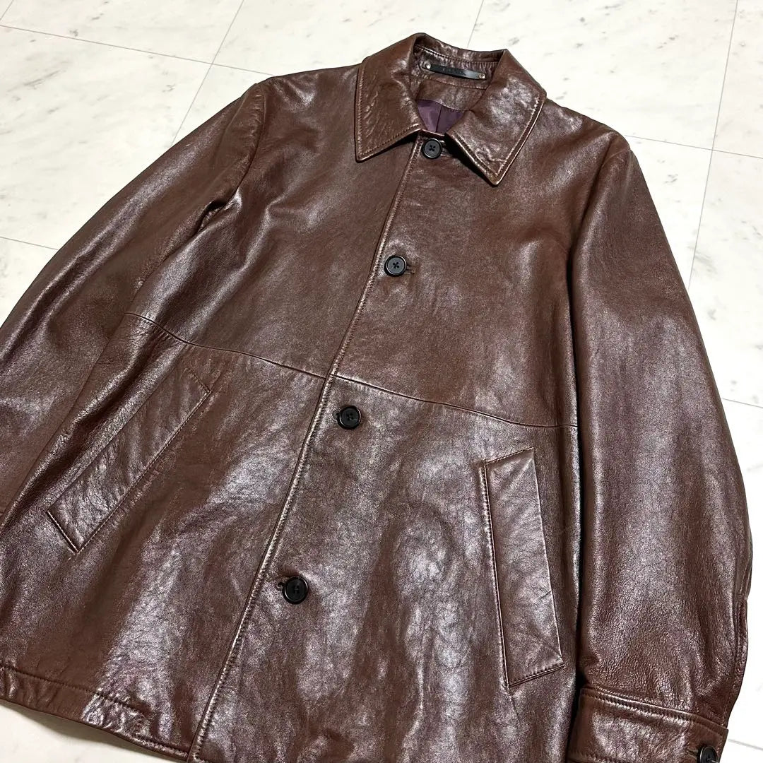 Beautiful condition Rare {Current tag} PAUL SMITH Lamb leather car coat L size