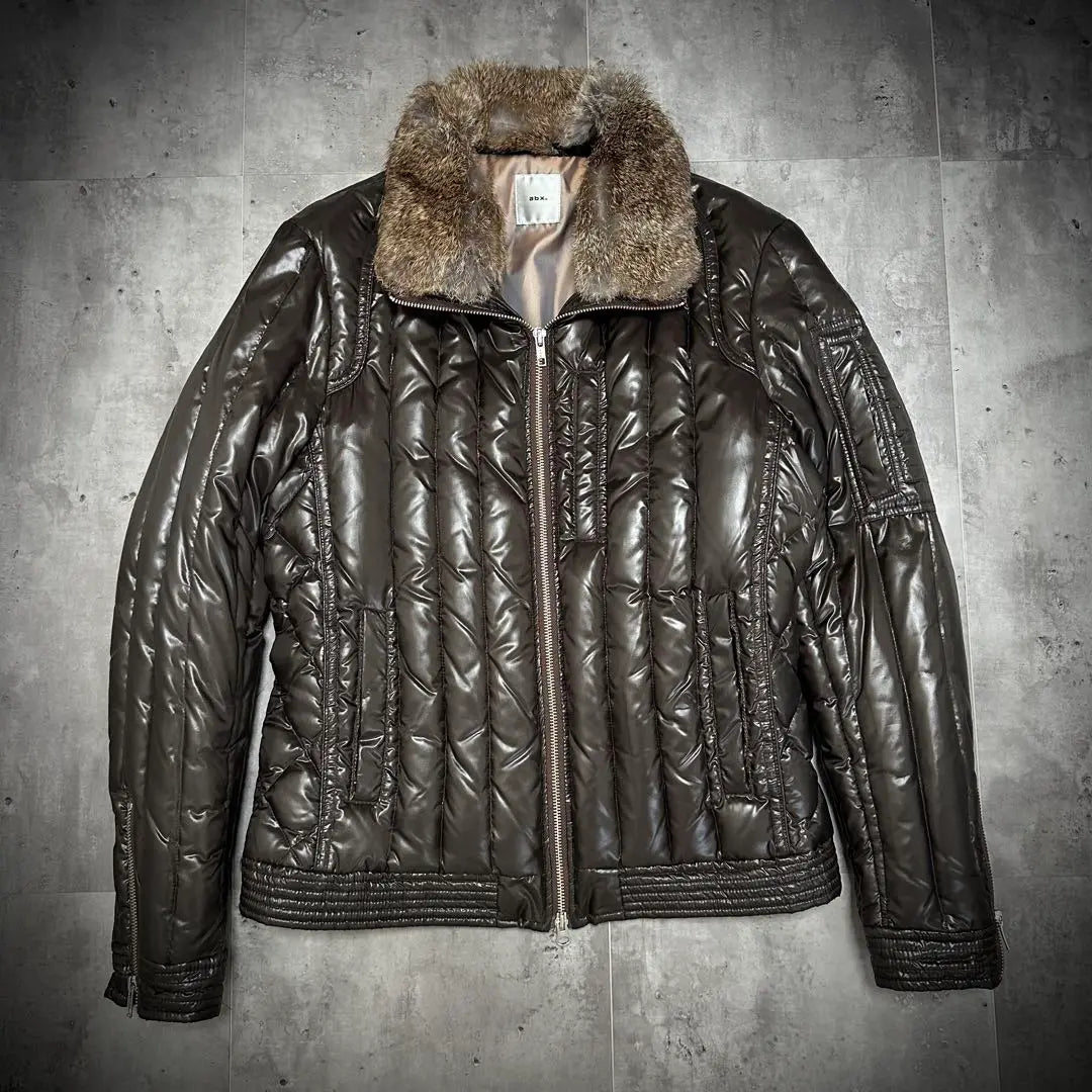 00s Y2K archive Shiny fur down jacket riders L