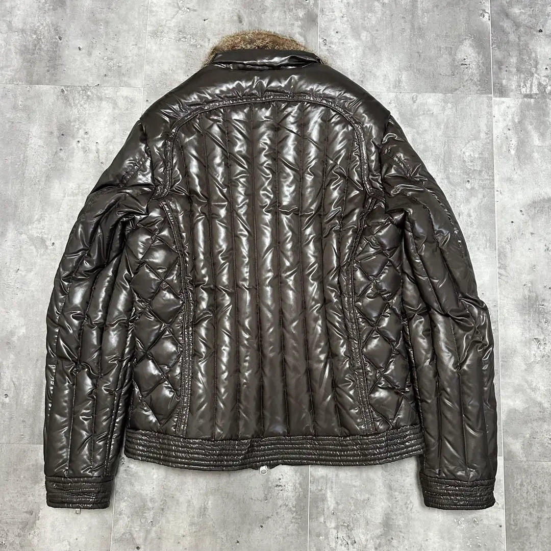 00s Y2K archive Shiny fur down jacket riders L