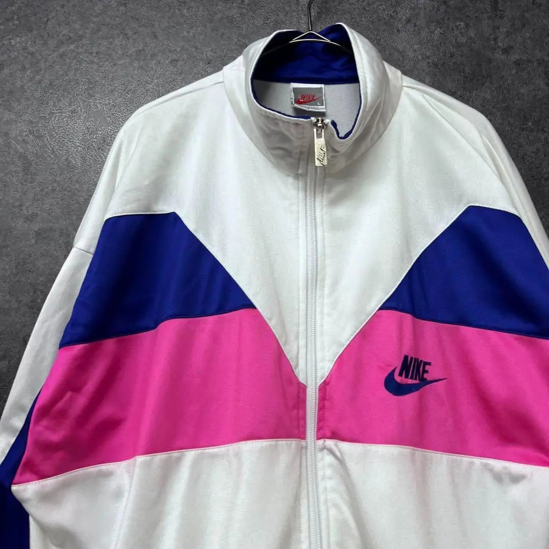 90s☆Used Clothing [NIKE Embroidered Logo] Track Jacket Jersey Men's XL