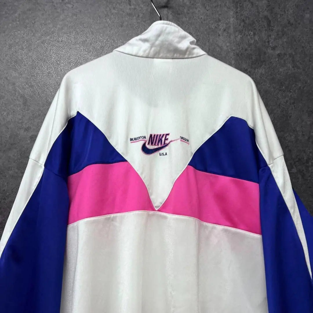 90s☆Used Clothing [NIKE Embroidered Logo] Track Jacket Jersey Men's XL