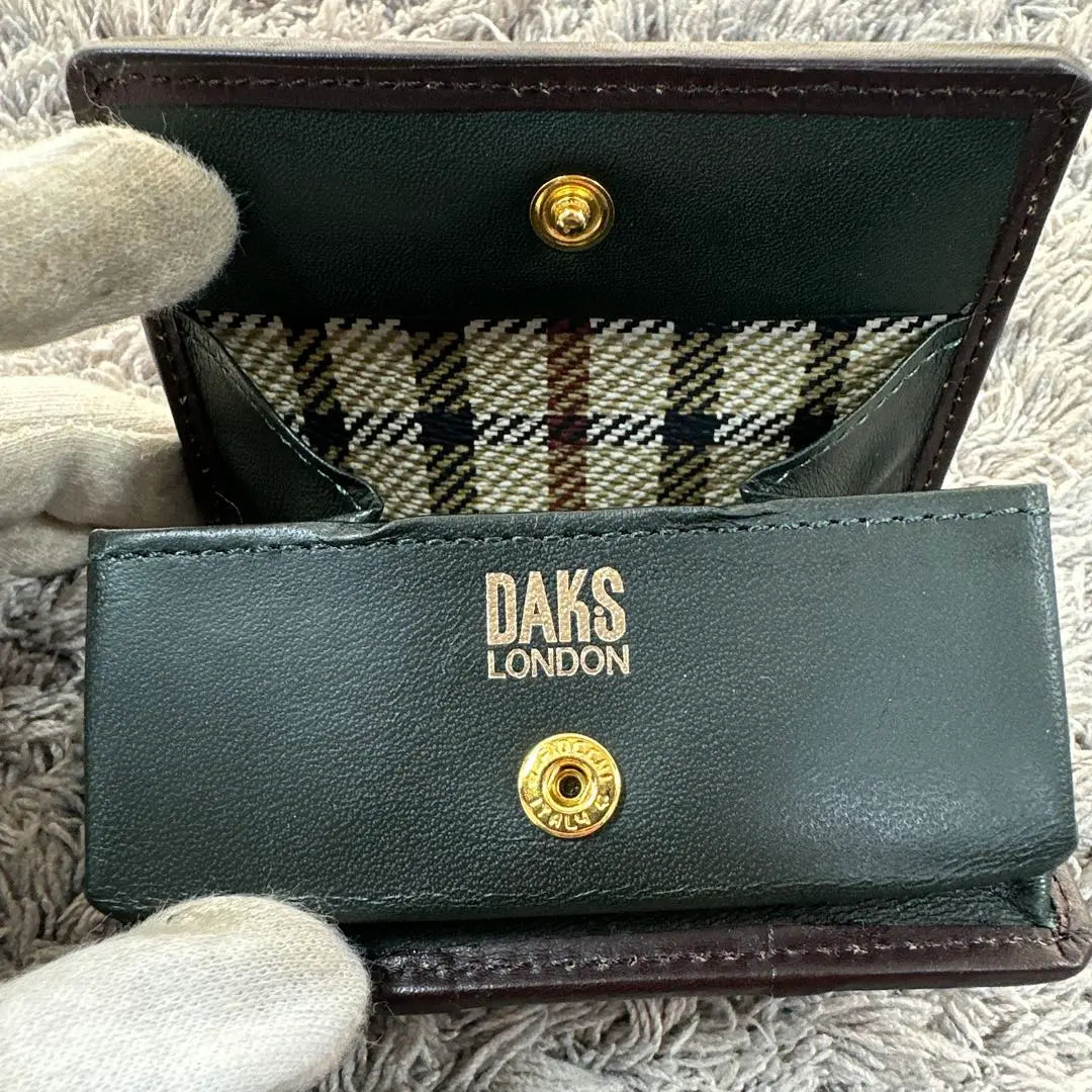 ★Good condition★ DAKS LONDON Dachshunds Coin Case Mini Wallet