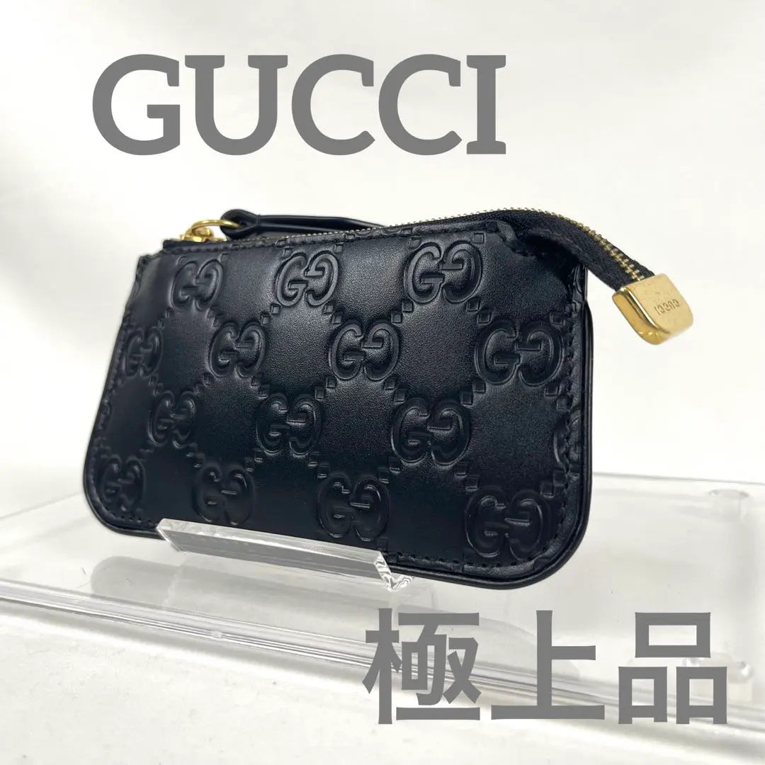 Gucci Coin Case Key Case GG Shima Leather Dorian Leather Black | グッチ　コインケース　キーケース　GGシマレザー　ドリアン　レザー　ブラック