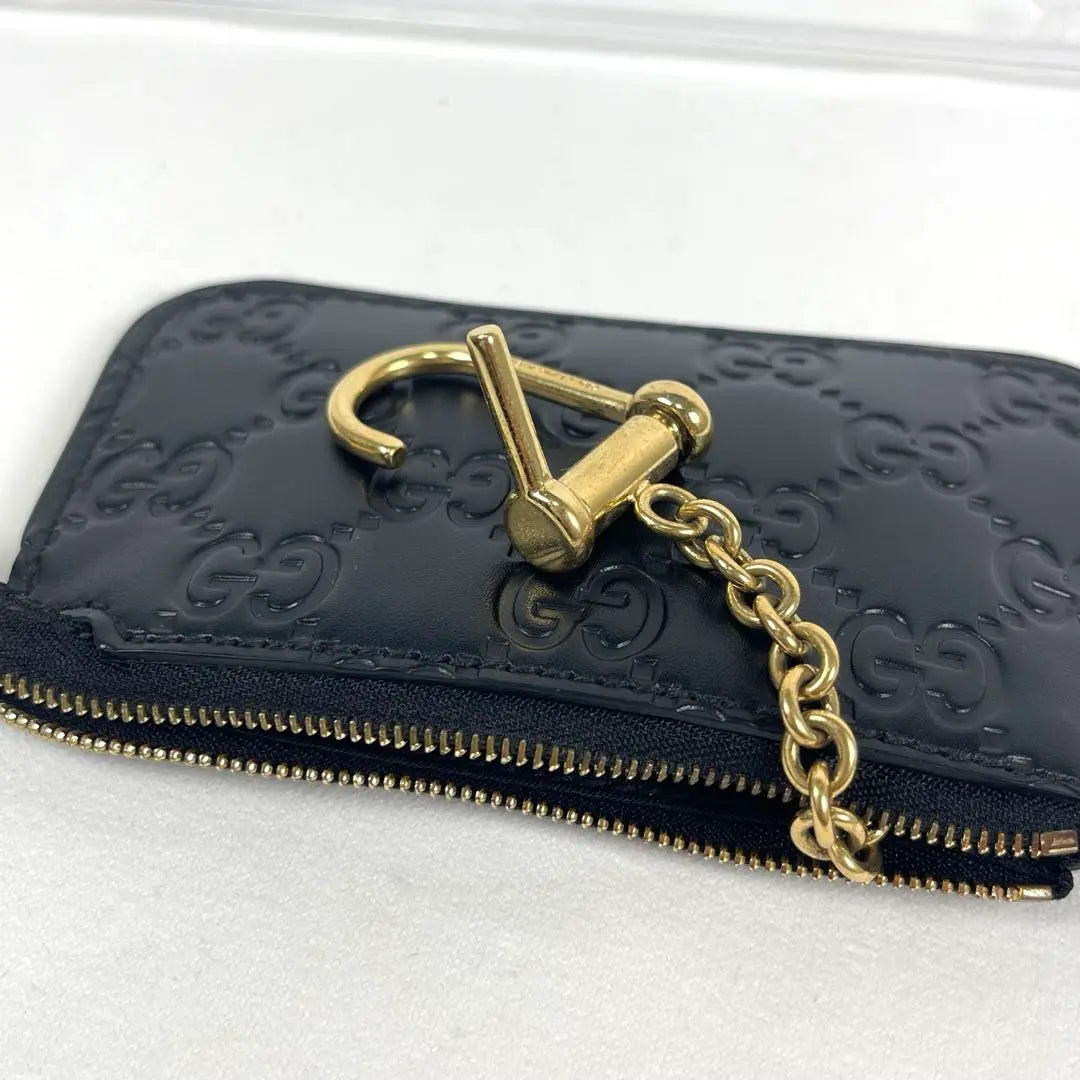 Gucci Coin Case Key Case GG Shima Leather Dorian Leather Black | グッチ　コインケース　キーケース　GGシマレザー　ドリアン　レザー　ブラック