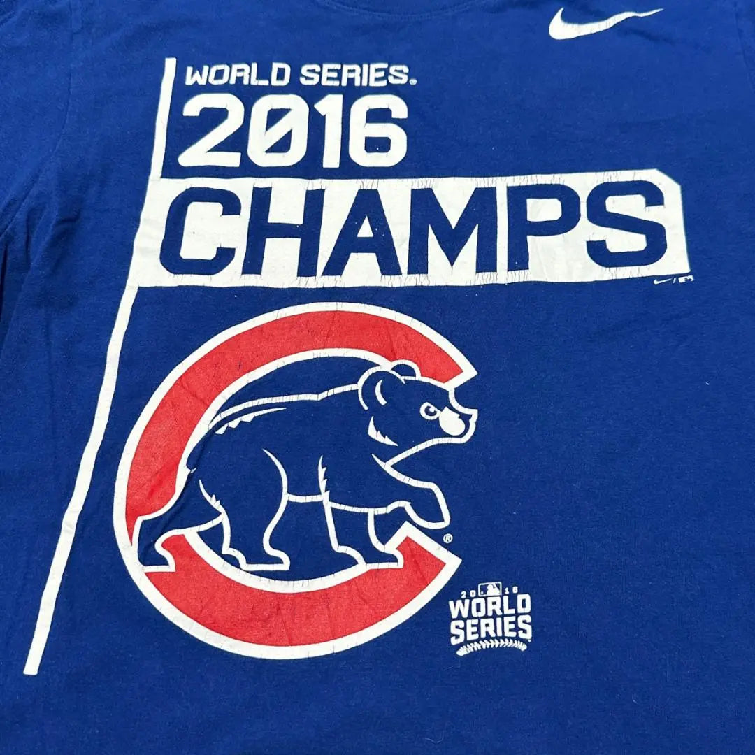 Nike Short Sleeve T-Shirt MLB Chicago Cubs World Series Summer Clothing O27