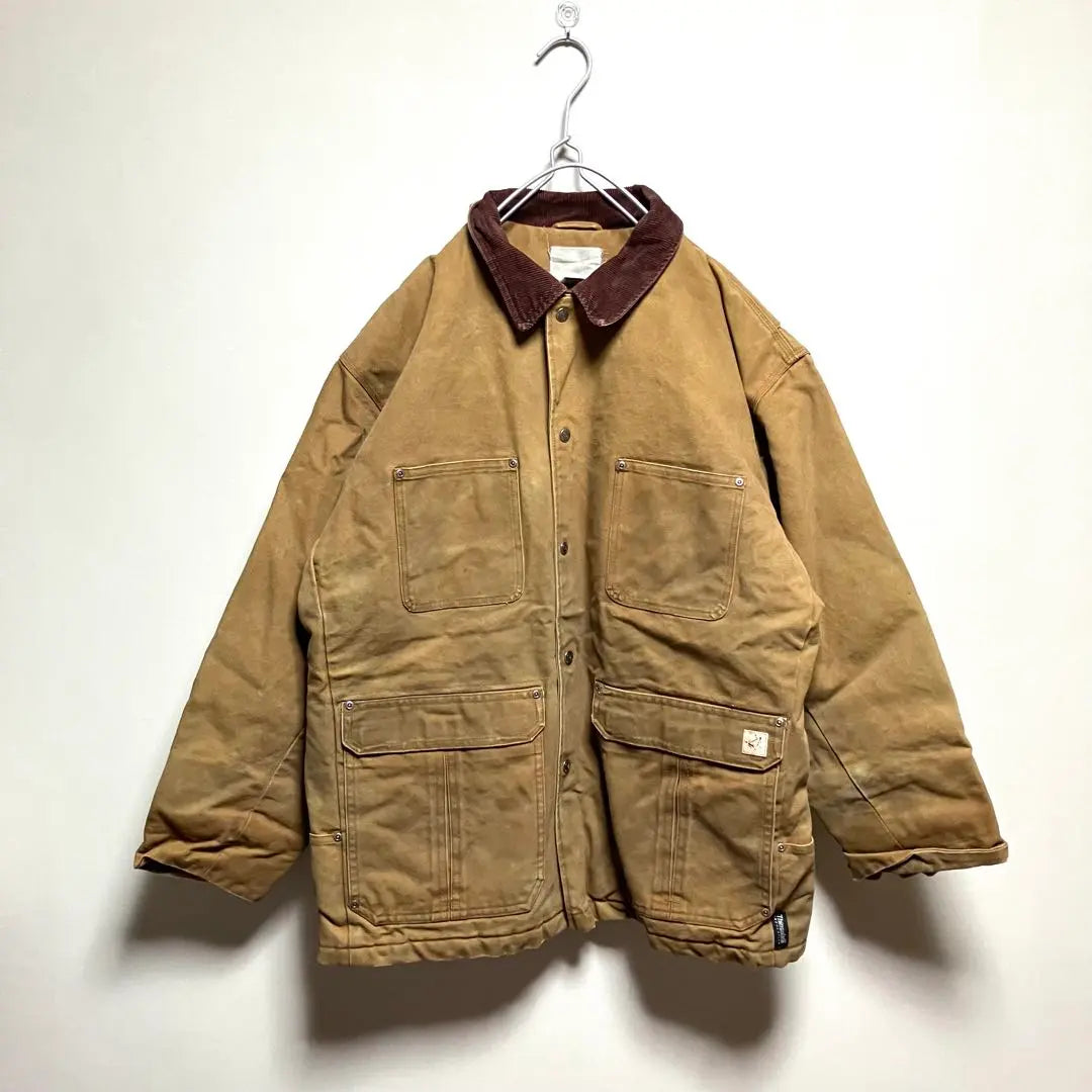 USA Vintage Duck Jacket Coverall Collar Corduroy Men's XL