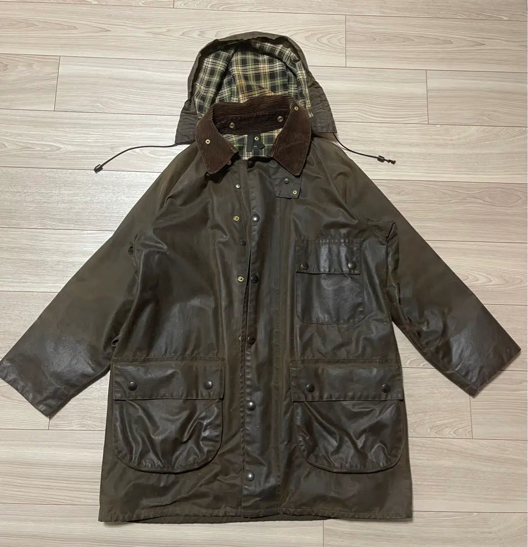 barbour solid zipper 3crest with hood