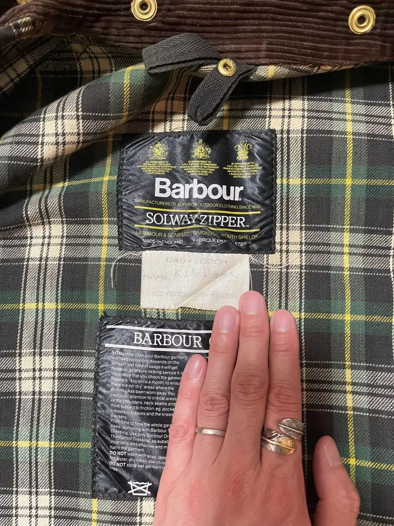 barbour solid zipper 3crest with hood