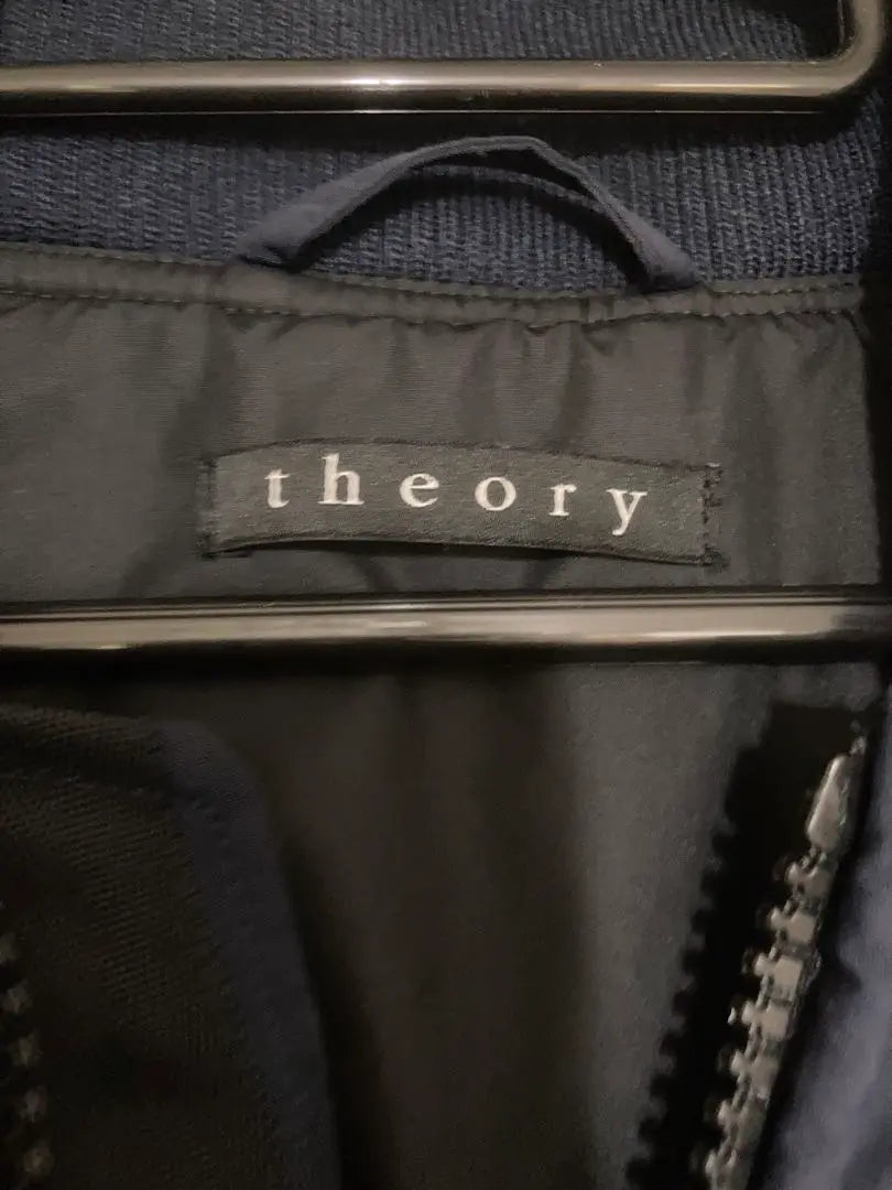 theory Navy Down Vest S Hood Removable