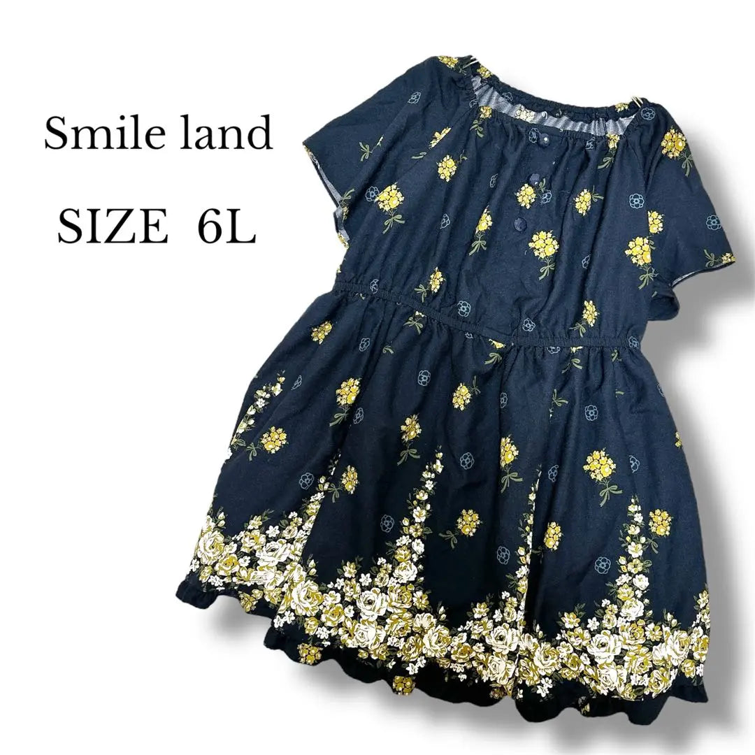 Vestido Smileland con vuelo y estampado floral, femenino, talla grande [6L]