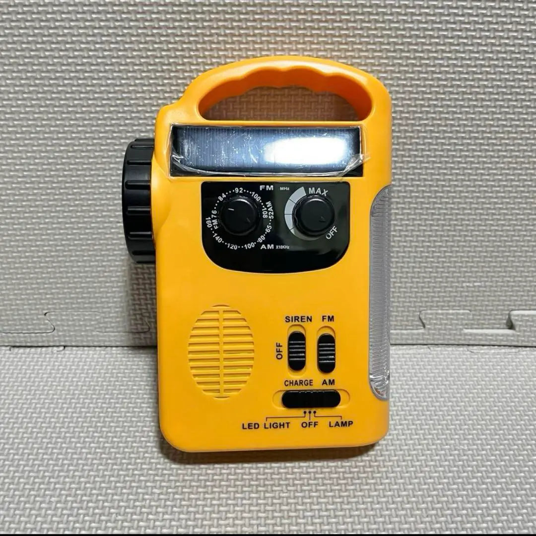 Radio multifuncional, radio para prevención de desastres, linterna, radio portátil, LED, luz solar, manivela, USB