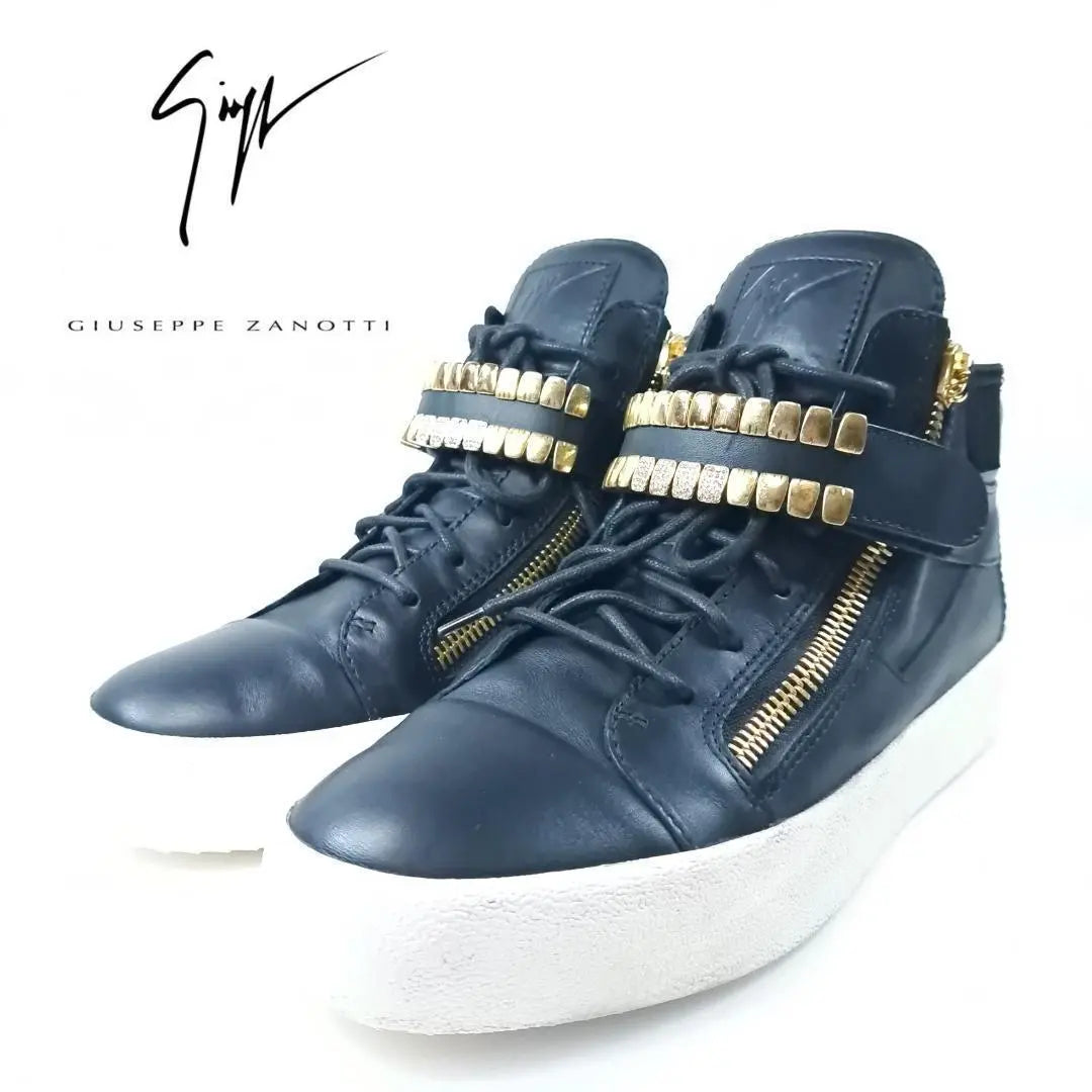 Giuseppe Zanotti High Cut Zip Double Grid Strap | Giuseppe Zanotti ハイカット ジップ ダブルグリッドストラップ