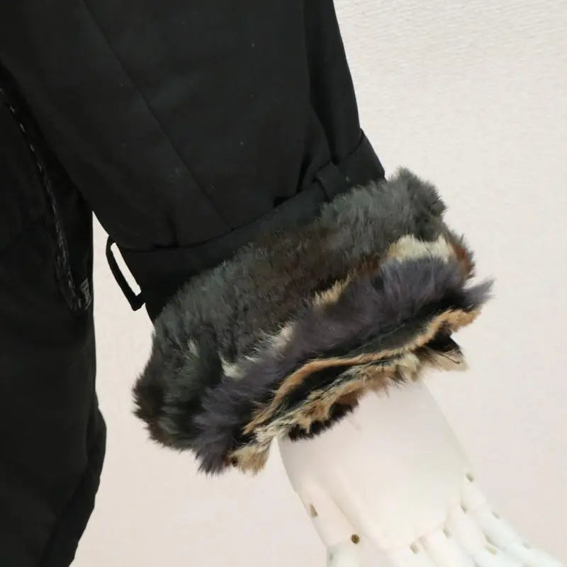 HR1634 Women's Rabbit Fur Jacket Coat