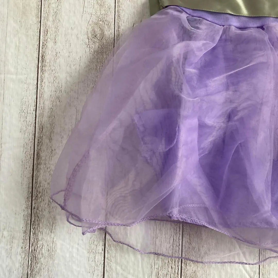 Cute ♡ Girls Formal Dress 90 Ribbon Pearl Kids Purple