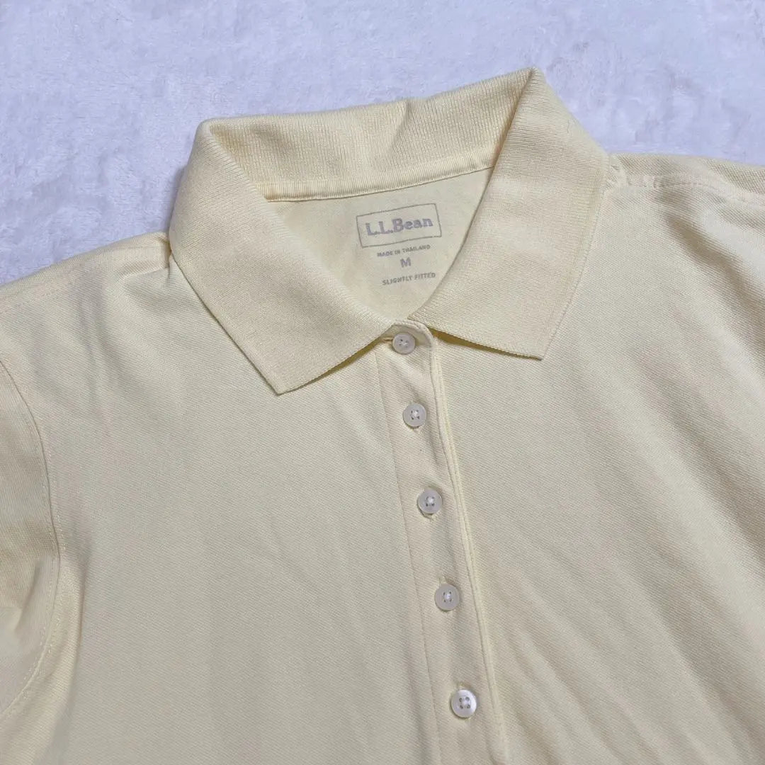 L.L.Bean Polo Shirt Size M〛Light Yellow Short Sleeve Women