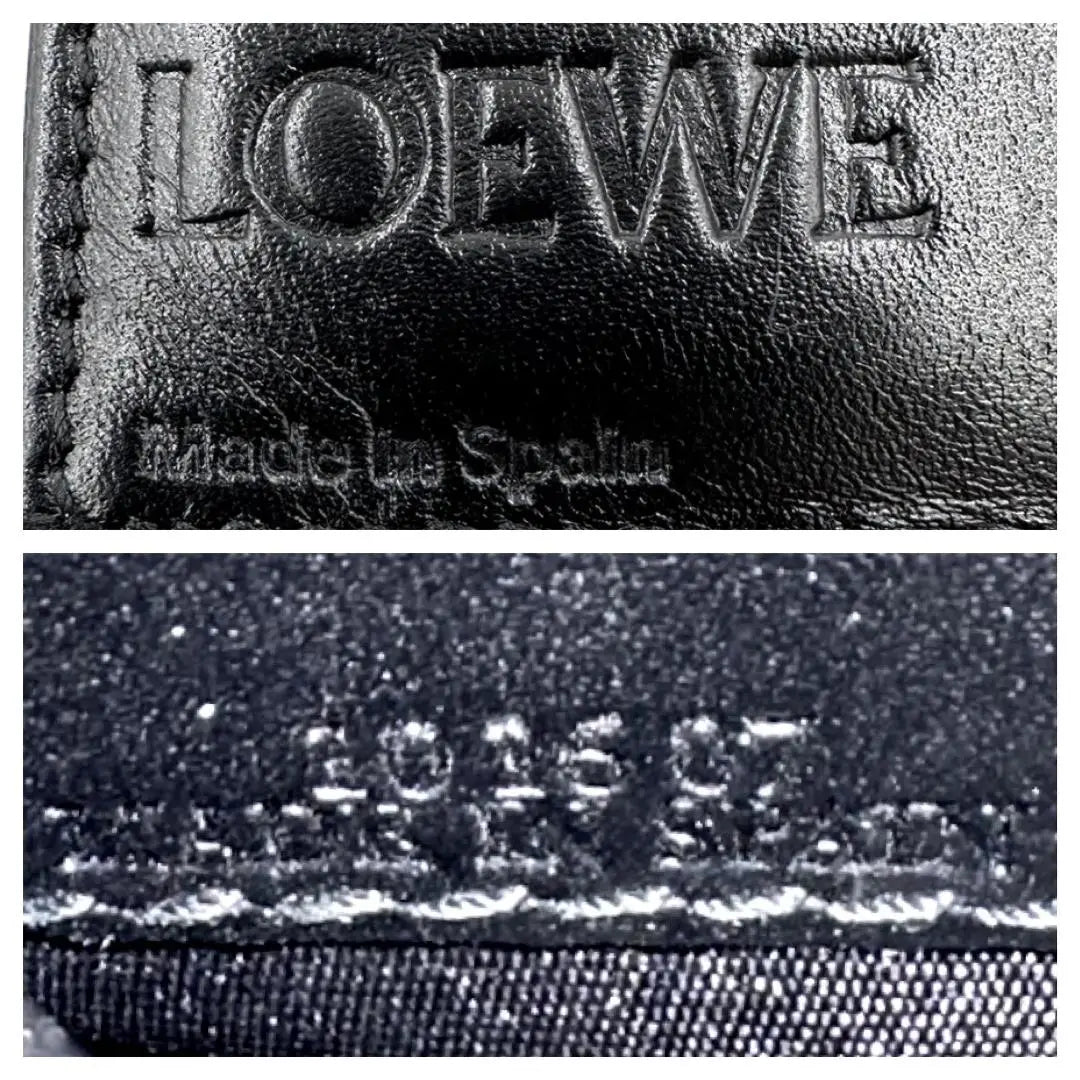 LOEWE Long Wallet Anagram Repeat All-over Pattern Leather Black