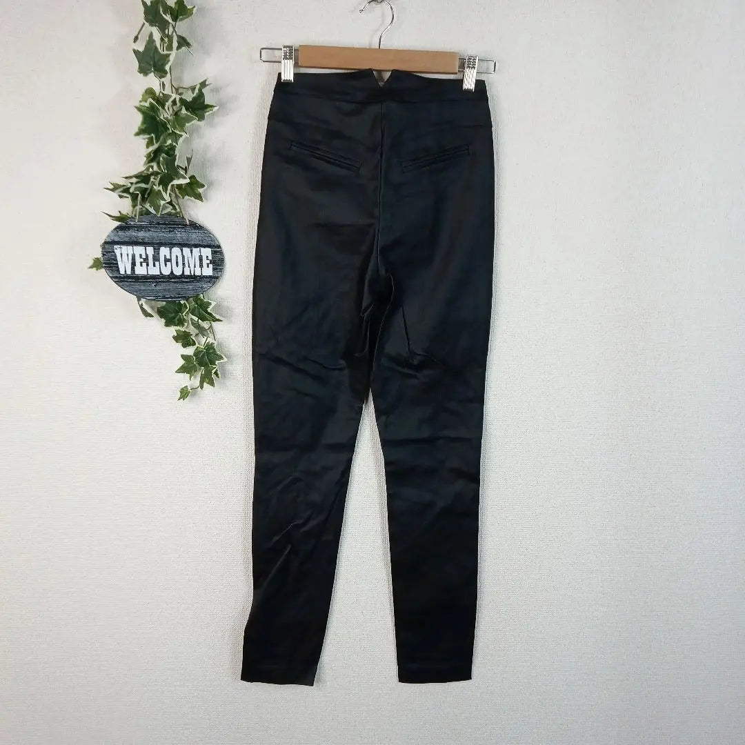 [RINASCIMENTO] New Gold Button High Waist Pants S Black