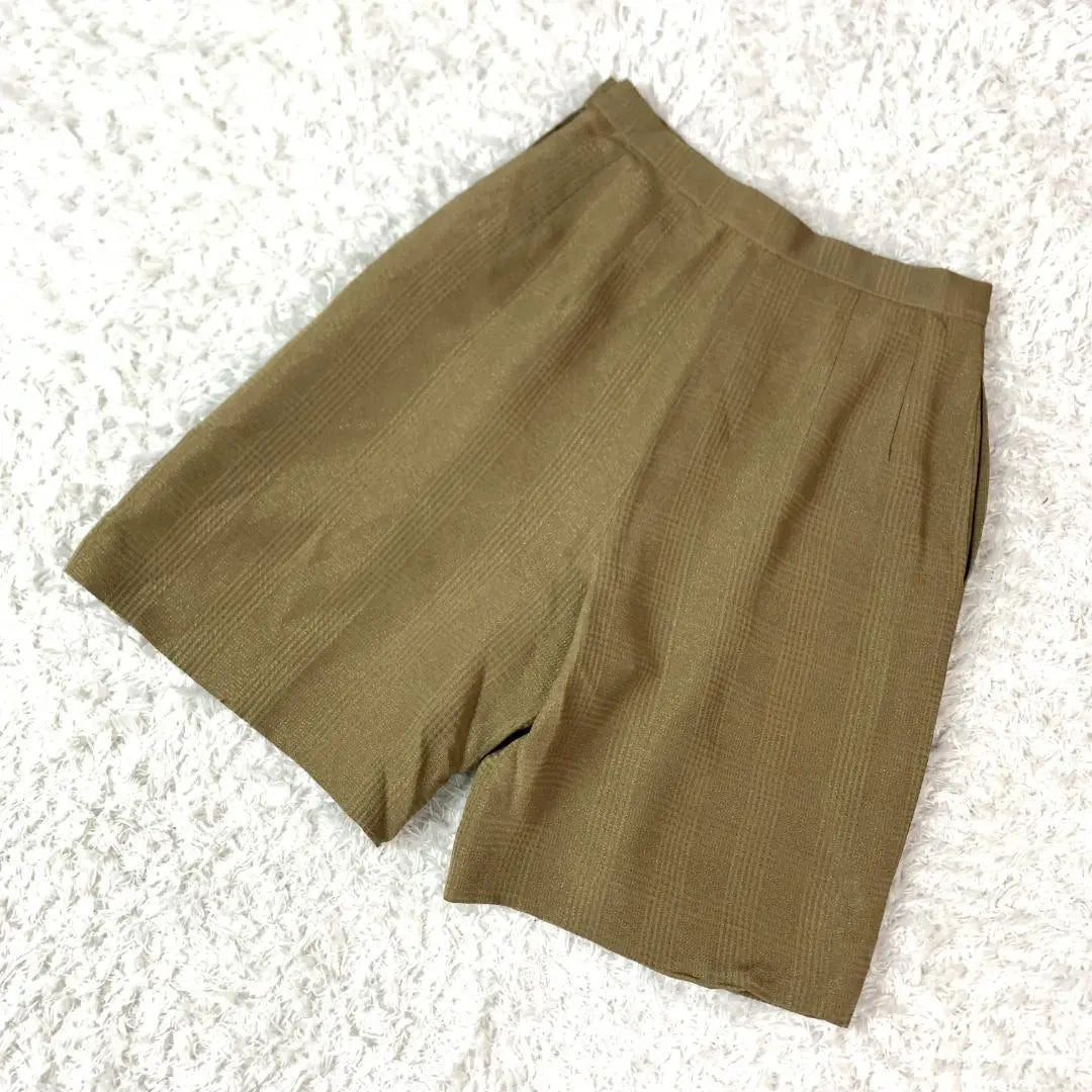 FOXEY Casual Half Check Pants Brown 40 B25