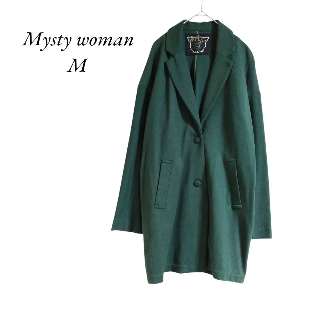 Chaqueta de abrigo entallada verde Misty Woman