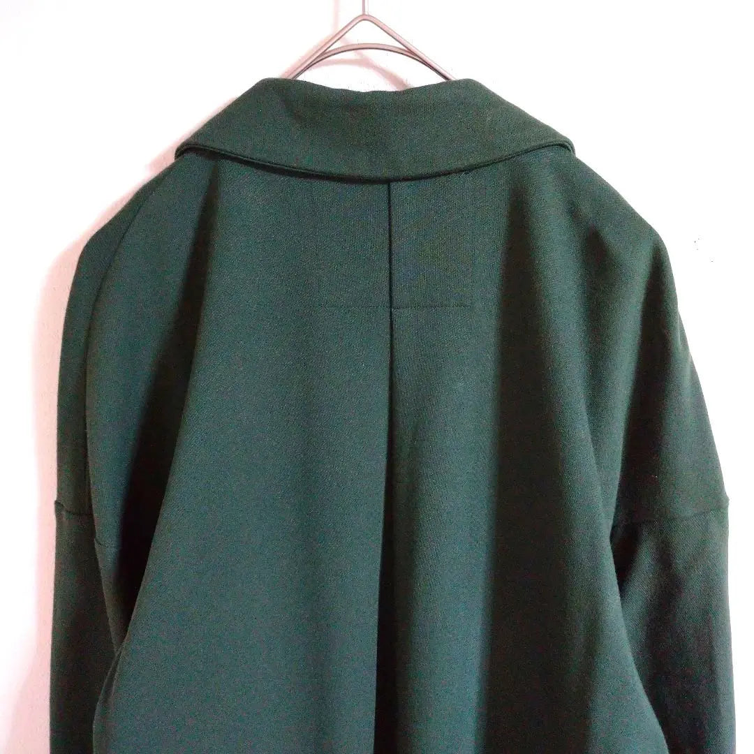 Chaqueta de abrigo entallada verde Misty Woman