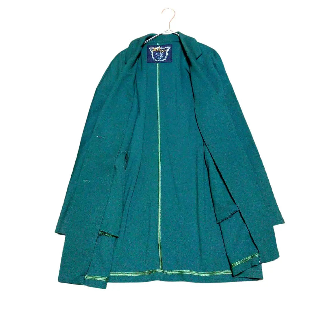 Chaqueta de abrigo entallada verde Misty Woman