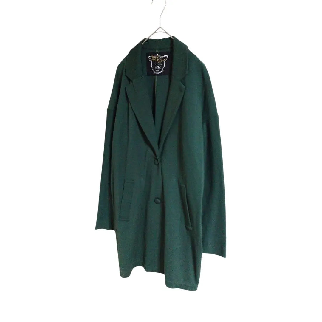 Chaqueta de abrigo entallada verde Misty Woman