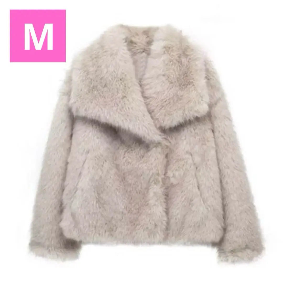 bibiy faux fur jacket coat epine uniqlo zara M