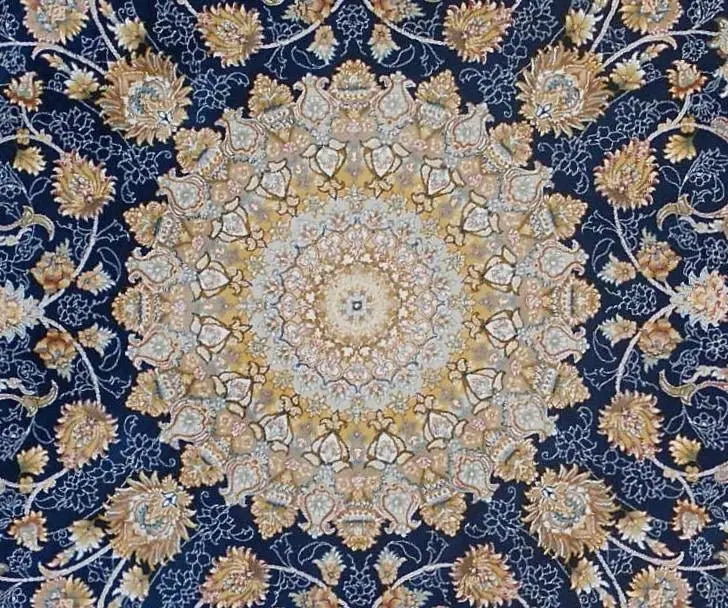 2.25 million knots! Ultra-high density weave! Authentic Iranian carpet! Round 100cm-201631