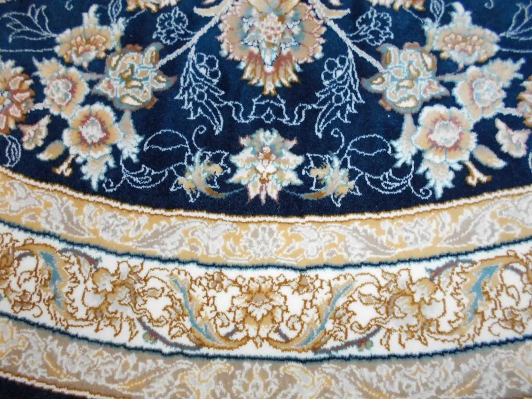 2.25 million knots! Ultra-high density weave! Authentic Iranian carpet! Round 100cm-201631