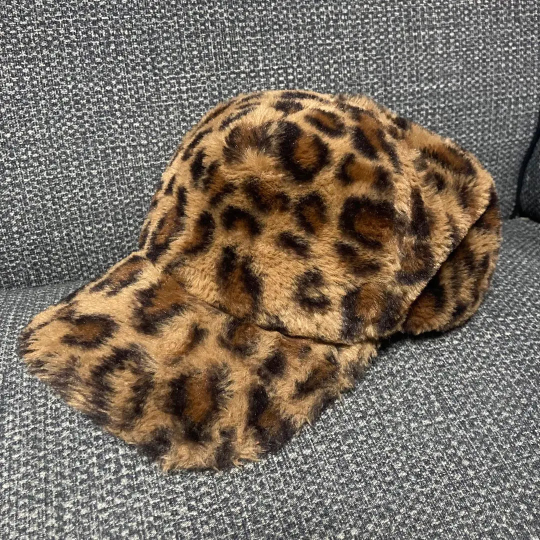 90s Leopard Fur Cap 6 Panel