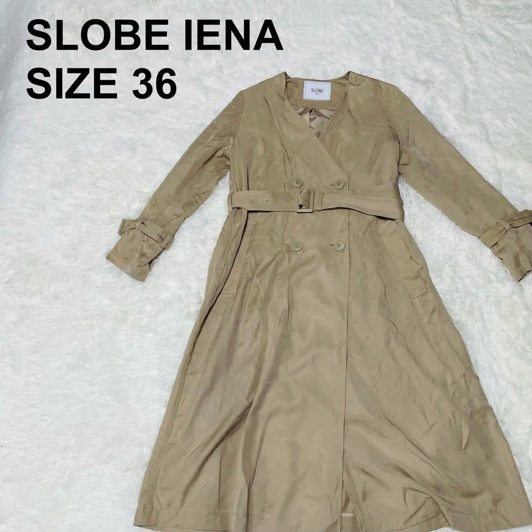 Slobe Jena no Color Te Lench Coat With Belt Spring / Autumn Winter Extra (107) | スローブイエナ　ノーカラートレンチコート　ベルト付き　春秋冬　上品（107）