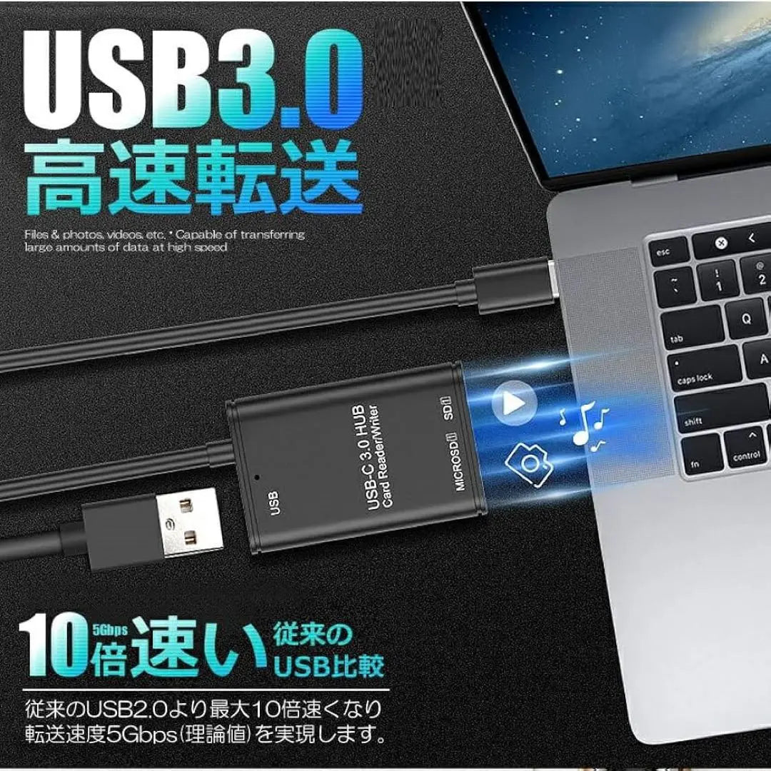 Type-C USB Card Reader SD TF 3in1 USB3.0 Port