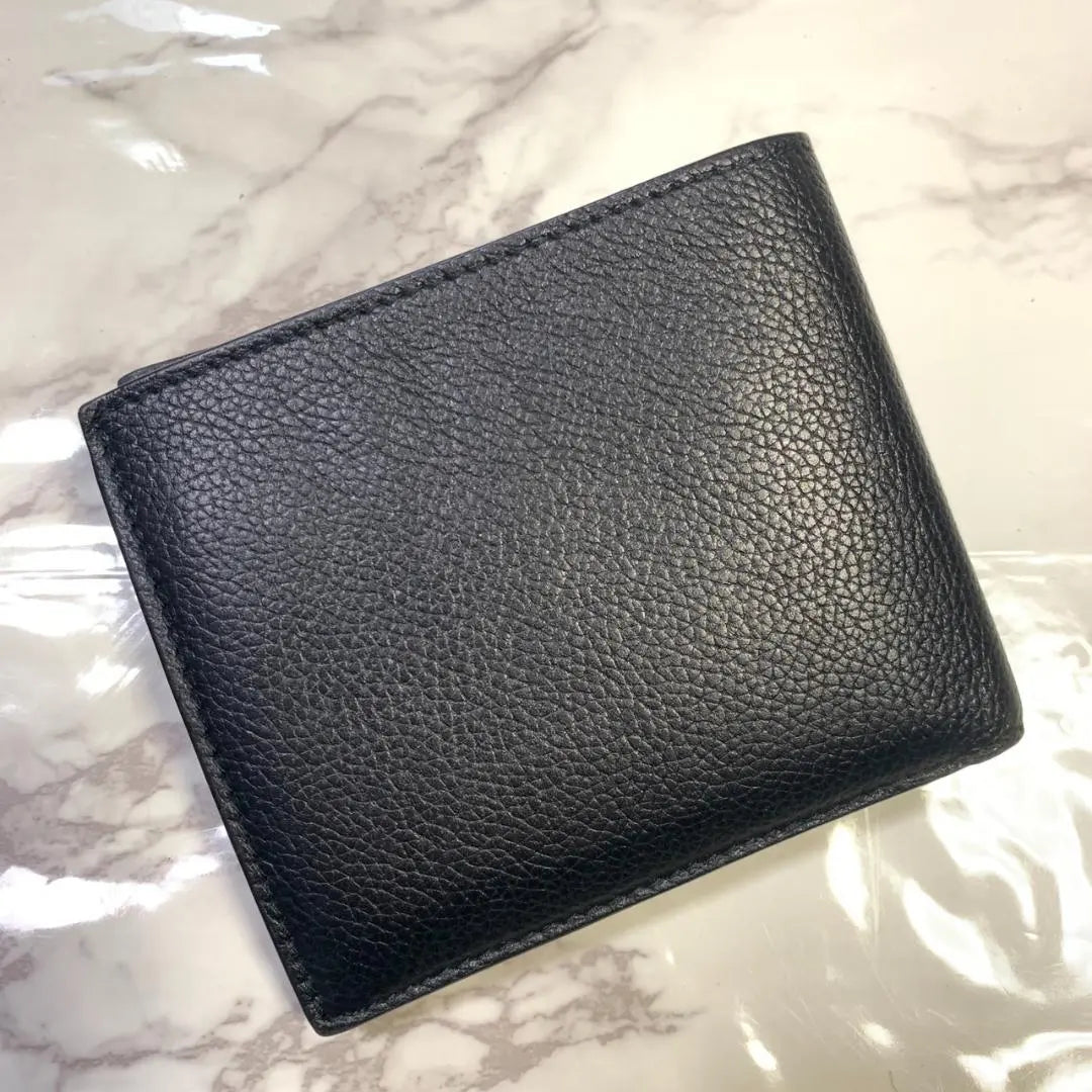 Balenciaga folding wallet black bill compartment coin purse card holder #B310