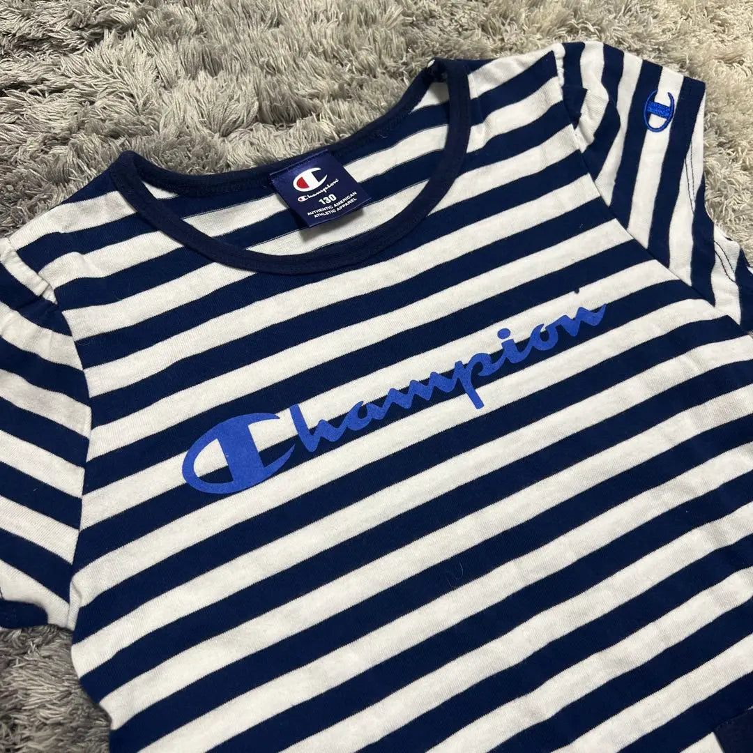 Champion Stripe Short Sleeve Dress 130cm Good Condition