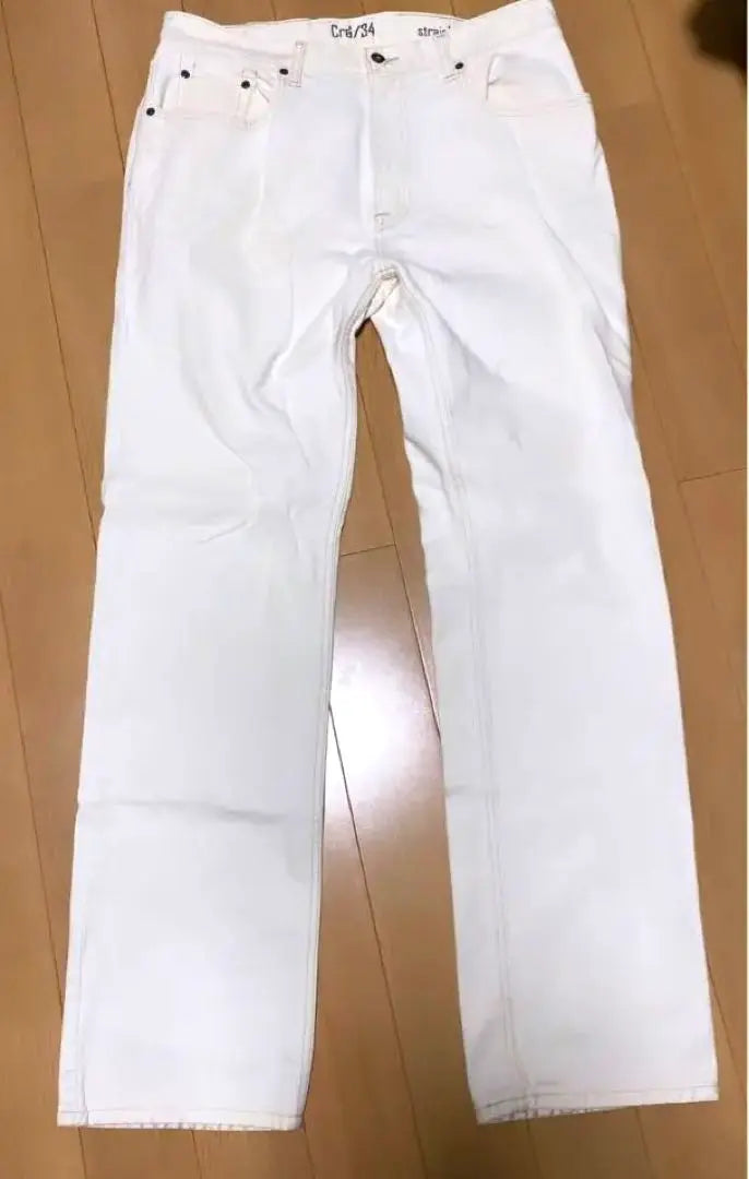 For price reductions, leave a comment! White denim wide