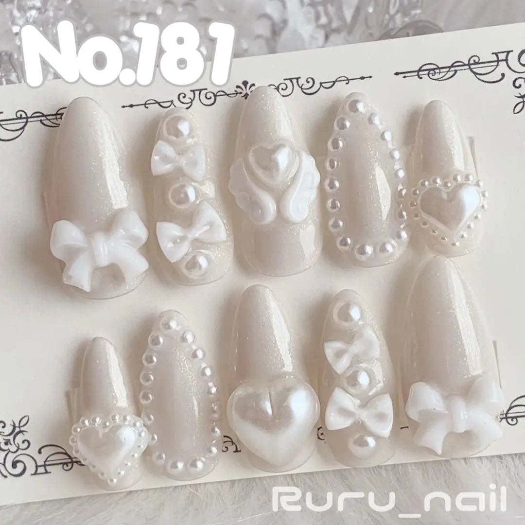 Nail Tip ❤︎ Pearl White Mass Production Landmine Korea One Hong Initial