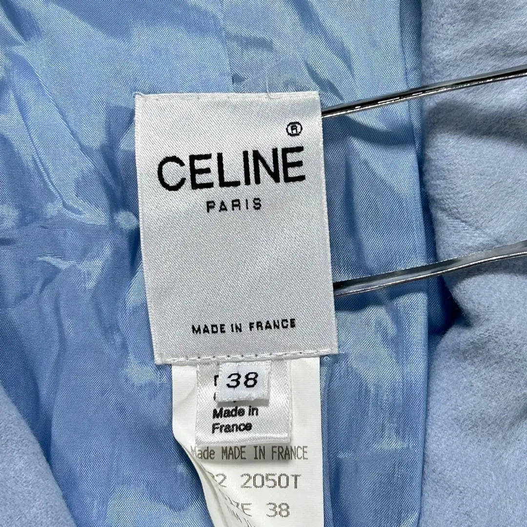 [CELINE] CELINE Wool Cashmere Angora Tailored Jacket Light Blue