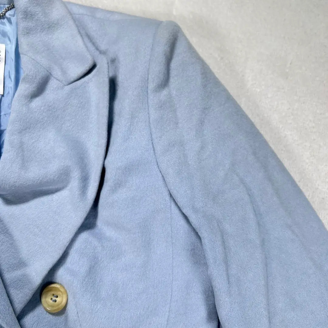 [CELINE] CELINE Wool Cashmere Angora Tailored Jacket Light Blue