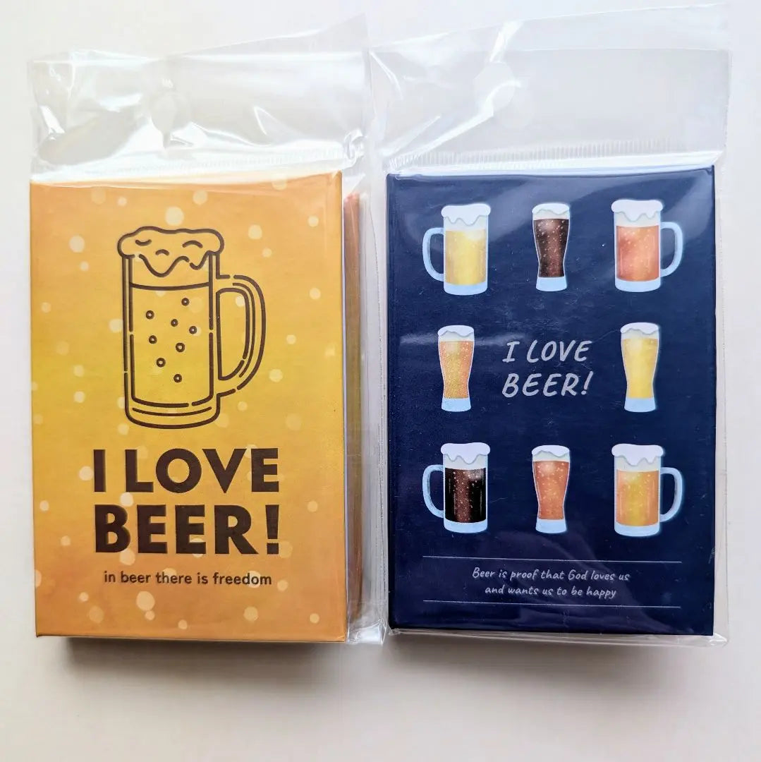 ★Beer & Edamame★ Book-shaped memo, sticky notes with pouch, 4-piece set, Can Do | ★ビール＆えだまめ★　ブック型メモ　ポーチ付きふせん　4点セット　キャンドゥ