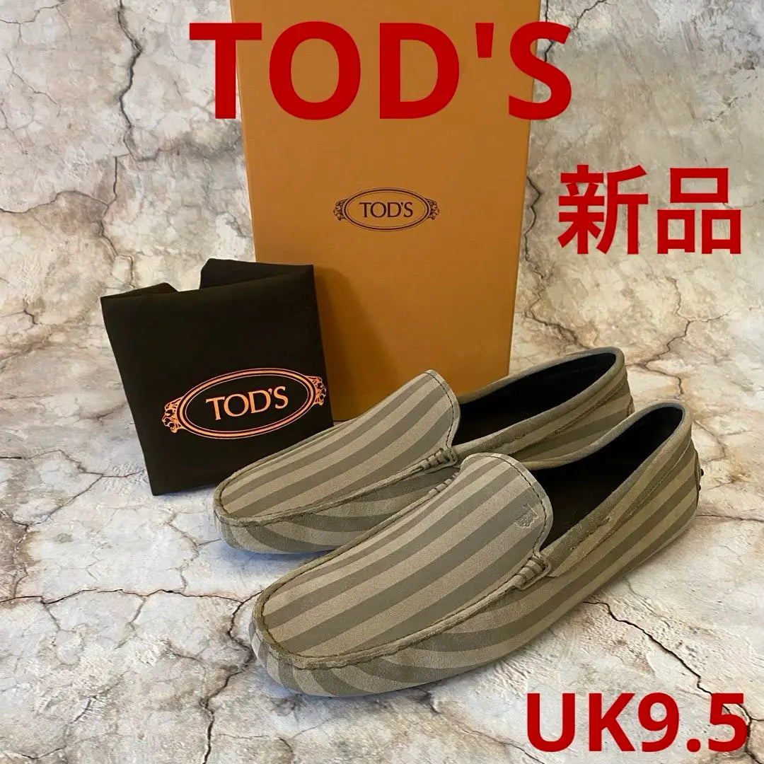 New TOD'S Stripe Gonmini Driving Shoes Leather Shoes