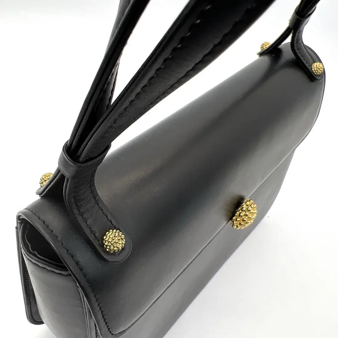 Bolso formal WAKO Ginza Kazuko de piel de becerro color negro