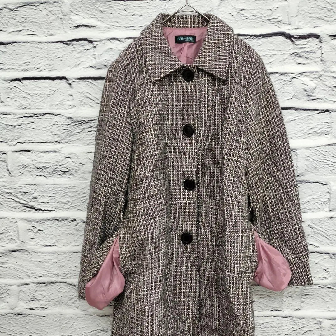 R2986/Shushu Wool Coat Chester Coat Lined Pocket Black