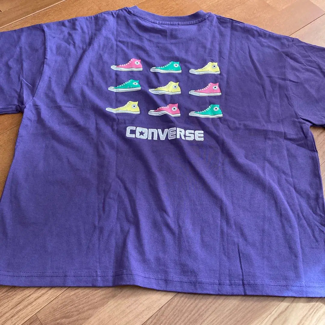 CONVERSE sneaker graphic T-shirt purple new unused LL size