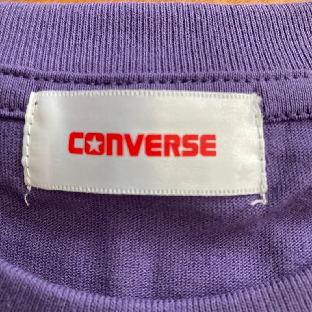 CONVERSE sneaker graphic T-shirt purple new unused LL size