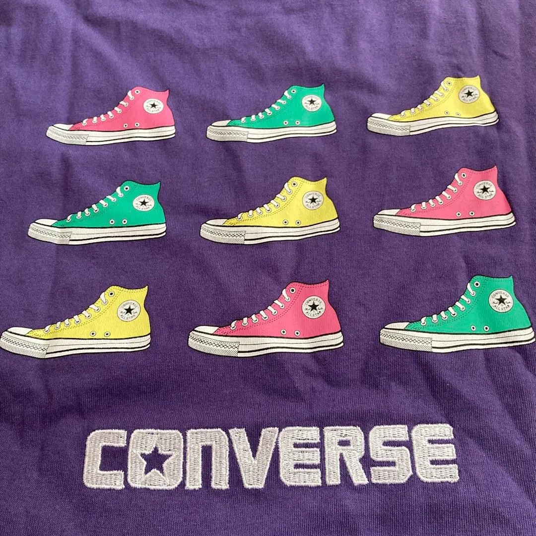 CONVERSE sneaker graphic T-shirt purple new unused LL size