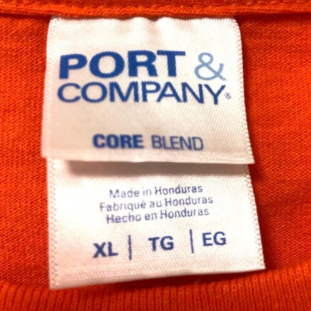 PORT & COMPANY Men's Tiger Dining T -shirt orange